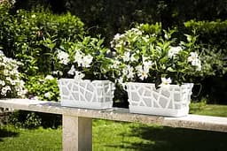 Вазон Idel Flowerbox, 40 см, коричневий з білим (730027) - мініатюра 8