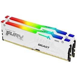 Оперативна пам'ять Kingston FURY 64 GB (2x32GB) DDR5 6400 MHz Beast RGB EXPO White (KF564C32BWEAK2-64)