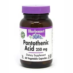 Вітаміни та мінерали Bluebonnet Nutrition Pantothenic Acid 250 mg, 60 вегакапсул
