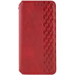 Шкіряний чохол-книжка Getman Cubic (PU) для Samsung Galaxy A07 Червоний