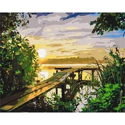 Картина за номерами на підрамнику Brushme Захід на річці