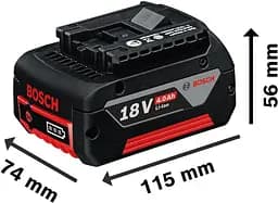 Акумулятор Professional GBA 18В 4А·год 1.1кг Bosch hoz0014244 - мініатюра 3