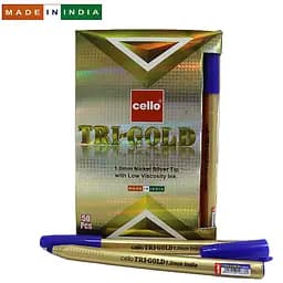 Ручка Cello Original Tri-mate-GOLD, 1.0 мм, синяя, 50 шт.