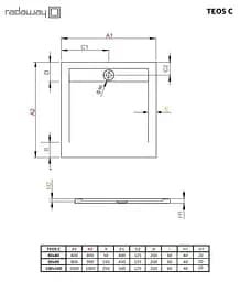 Душовий піддон Radaway Teos C 80x80 колір антрацит HTC8080-64 - мініатюра 2