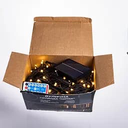 Гірлянда Нитка вулична 1000 LED 100 м на сонячній батареї чорна, жовтий GarlandoPro SB1000L100MBY - мініатюра 12