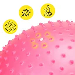 М'яч для фітнесу (фітбол) Cornix 55 см масажний Anti-Burst Pink XR-0469 - мініатюра 2