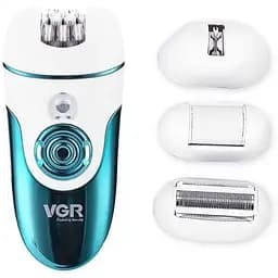 Жіноча електробритва епілятор для обличчя бікіні ніг VGR V-700 4в1 епілятор із бритовною насадкою