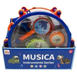 Детский набор музыкальных инструментов Bambi SF8122ABC, барабан, дудка, маракас