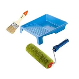 Валик "Сінтекс" 250х48 мм з ручкою, ванночка і пензлик "Стандарт" Polax (770-285)