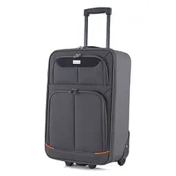 Валіза мала для ручної поклажі Semi Line 20 дюймів (S) дюймів (S) Polyester Grey/Orange Lines (T5754-1)