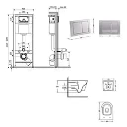 Набір Q-tap Nest 4 в 1 підвісний унітаз Jay Ultra Quiet 520x360x320 + комплект інсталяції QT07335175W48204 - мініатюра 8