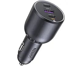 Автозаряджання UGREEN EC705 130 W 3xUSB (2xUSB-C+USB-A) чорна - мініатюра 2