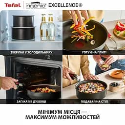 Tefal Набір посуду Tefal Ingenio Excellence+, 13 предметів, алюміній, нержавіюча сталь, бакеліт, чорний - мініатюра 7