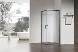 Душова кабіна без піддону Koer SR SC03-90x90x200-TR-07 прозоре скло Easy Clean 6 мм, graphite KR5359, Універсальна, прозорий, графіт - мініатюра 4