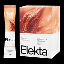 Напиток растворимый с электролитами с экстрактом черного чая и коллагеном со вкусом персика Regenerate Elekta 150 г (30 шт по 5 г)