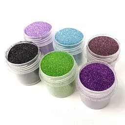 Набір гліттеру для біо-тату Великий № 4 glitter-set-big-6x-4, 6 штук по 12 мл - мініатюра 2
