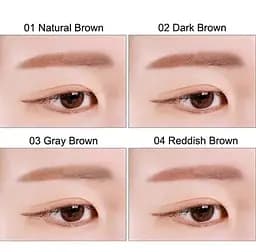 Олівець для брів Tony Moly The Shocking Vegan Brow Easy Flat Dark Brown тон 02, 0.5 г - мініатюра 4