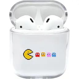 Прозорий силіконовий чохол Apple AirPods з малюнком - Pac-Man (KAP1212)