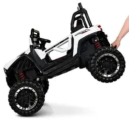 Дитячий двоїстий електромобіль джип квадроцикл Багі 4WD Bambi Racer M 3804EBLR-1 білий - мініатюра 4