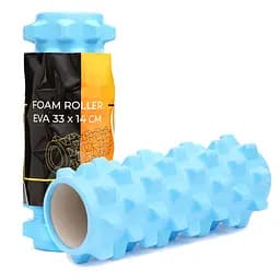 Массажный ролик Cornix EVA 33 x 14 см (валик, роллер) XR-0324 Sky Blue