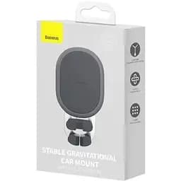 Автотримач для телефона Baseus Stable Gravitational Car Mount Air Outlet у повітропровід - мініатюра 9