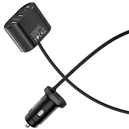 Автомобільний зарядний пристрій Hoco Z35 3USB PD3.0 Black - мініатюра 5