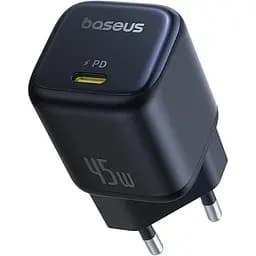 Мережевий зарядний пристрій Baseus PicoGo GaN Fast Charger Type-C 45W P10176800123-00 Black