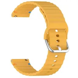 Силіконовий ремінець Wavy для Smart Watch 20mm Dark Yellow - мініатюра 2