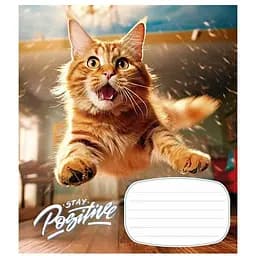 Тетрадь ученическая Stay Positive Школярик 012-3320C-1 в косую линию 12 листов