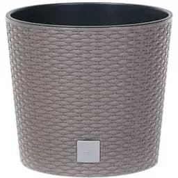 Горщик з кашпо для рослин Prosperplast Rato Round - бежевий, 7,5/8,7 л