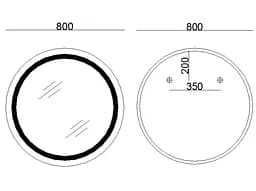 Дзеркало Lidz Aria (AR1) кругле з LED-підсвічуванням Touch, антизапотіванням, диммером, регулюванням яскравості LD78LR800 - мініатюра 9