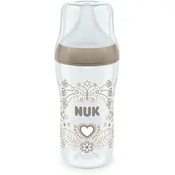 Пляшечка для годування Nuk Perfect Match з індикатором температури, з соскою з силікону з отвором M 260 мл серце (3954135)