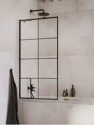Шторка для ванны Radaway Idea Black PNJ Factory 50 см стекло прозрачное 10001050-54-55