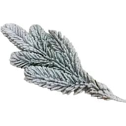 Декоративная ветка 34см Искусственные материалы для декора и флористики Заснеженная зеленая