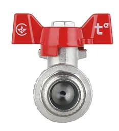 Кран кульовий Thermo Alliance Forte 1/2" ЗЗ прямий, PN40, метелик SF606W15 - мініатюра 2