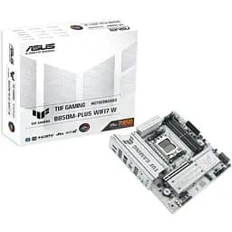 Материнська плата AM5 Asus TUF GAMING B850M-PLUS WIFI7 W, B850, 4xDDR5, Int.Video (CPU), 4xSATA3, 3xM.2, 1xPCI-E 5.0 x16, 1xPCI-E 4.0 x1, ALC1220P, Realtek 2.5Gb, WiFi 7, Bluetooth 5.4, 10xUSB 3.2 / 6xUSB 2.0, HDMI/DP, MicroATX