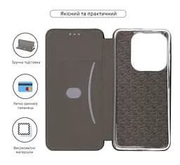 Чехол-книжка для Infinix Hot 40/40 Pro, G-Case, синий, кожаный чехол-книга из экокожи (PU) и TPU, с магнитом, с подставкой и вместительным кардхолдером, противоударный, защита всего корпуса, ArmorStandart (ARM79049) - мініатюра 3