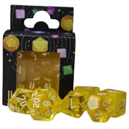 Набор кубиков Transparent 7 Dice Set - Yellow , 7 шт. (g7dtran04)