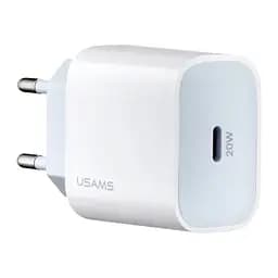 Сетевое зарядное устройство для Usams CC118 T34 PD Fast Travel Type-C Charger 20W (EU) Белый