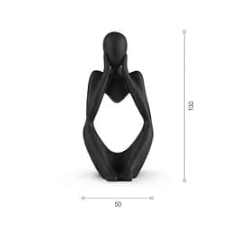 Статуетка декоративна МВМ My Home Мислитель чорна (DH-ST-16-2 BLACK) - мініатюра 2