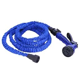 Шланг для полива Grunhelm Магический 7.5-22.5 м 6 бар, 2 насадки, адаптер для крана, пистолет 7 функций (45746)