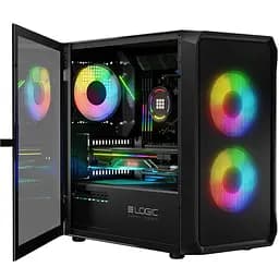 Корпус LogicConcept PORTOS MESH+GLASS ARGB fans 3x120mm BLACK без БЖ mATX - мініатюра 9