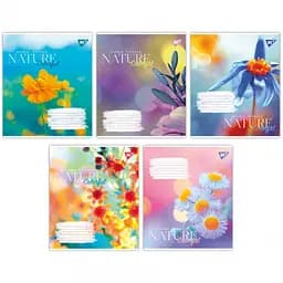 Тетради ученические 36 листов клетка Yes Nature colorful, 15 шт. в упаковке