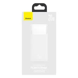 Зовнішній акумулятор Baseus Bipow Digital Display 20000mAh (PPDML-M02) білий - мініатюра 2