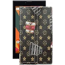 Чохол StatusCASE з екошкіри для планшету Bravis NB76 Луі-Вітон-коричневий