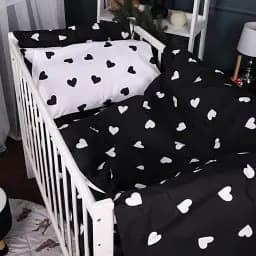 Комплект постільної білизни MirSon Kids Time 17-0669 Black and White Love 110 x 140 см (2200010180862) - мініатюра 5