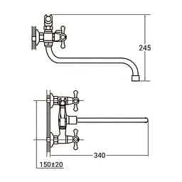 Змішувач для ванни AQUATICA 9780210 - мініатюра 7