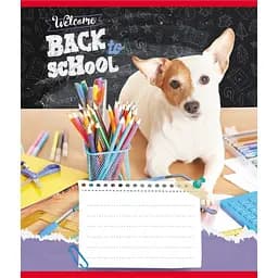 Зошит учнівський "Собака студент" Leader 018-540178L-3 в лінію, 18 аркушів