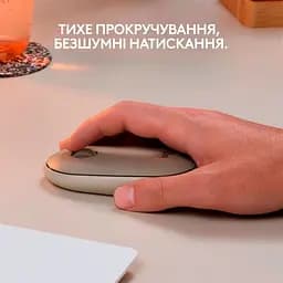 Миша комп'ютерна Logitech Pebble M350 Wireless Sand (910-006751, 910-006665) - мініатюра 7