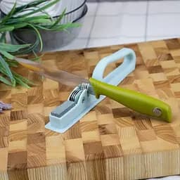 Точилка для кухонних ножів ручна механічна пластикова з точильним каменем Морський, A-plus Морской 85440